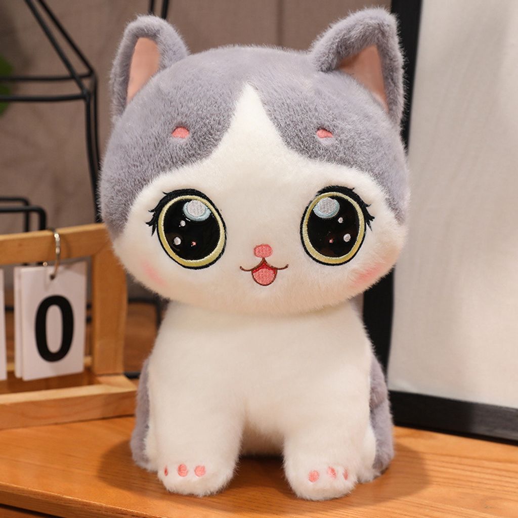 Gray Duoduo Cat plush toy