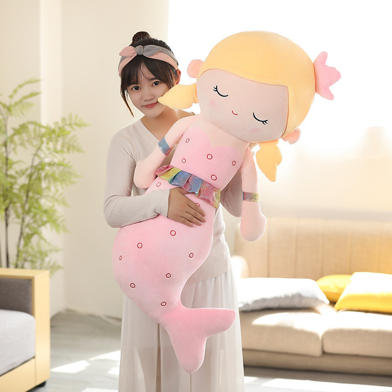 Cute mermaid plush toy large size for full body hugging