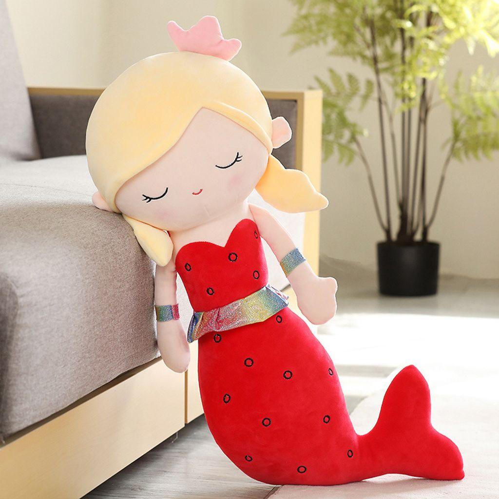 Red mermaid plush toy