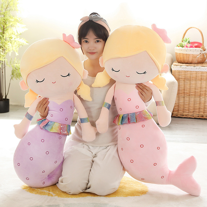 Cute mermaid plush toy for home decor