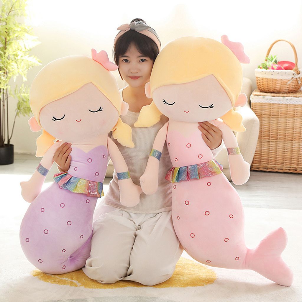 Cute mermaid plush toy for home decor