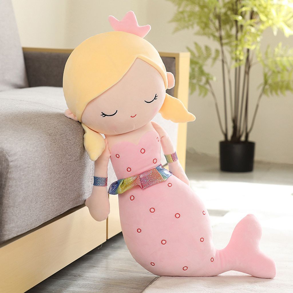 Pink mermaid plush toy