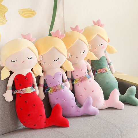 Cute mermaid plush toy in multiple colors