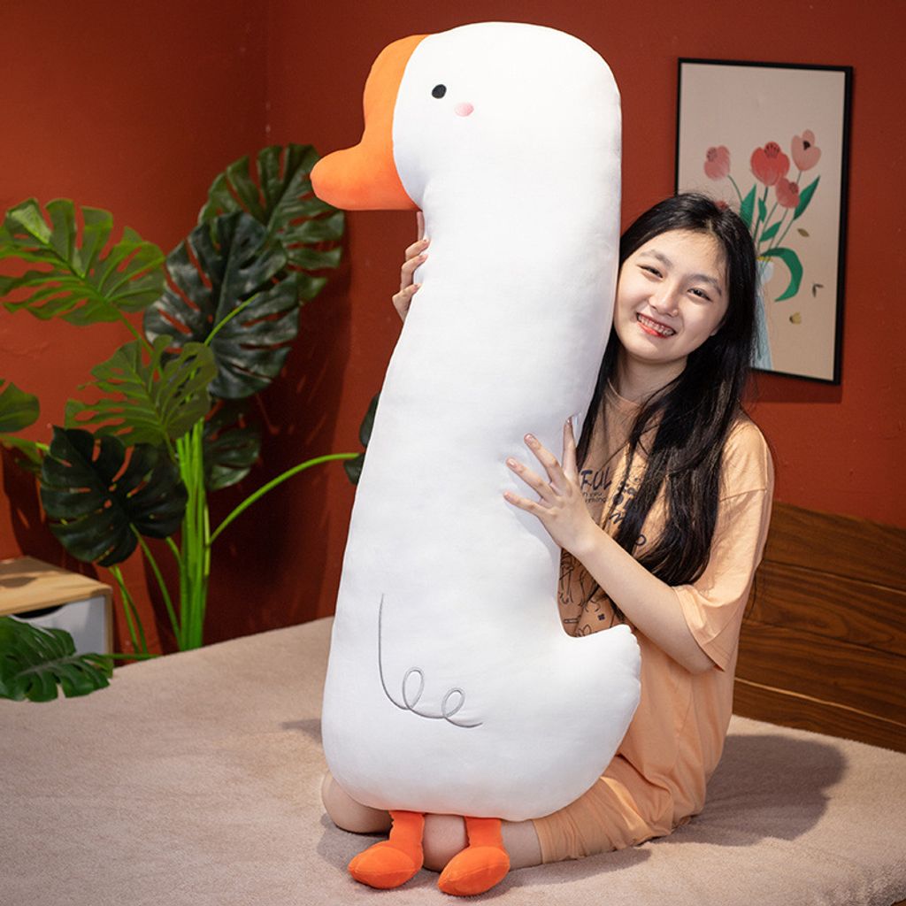 Goose long plush pillow