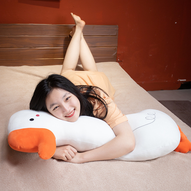 Dinosaur, giraffe, unicorn and goose long plush pillow for hugging and lounging