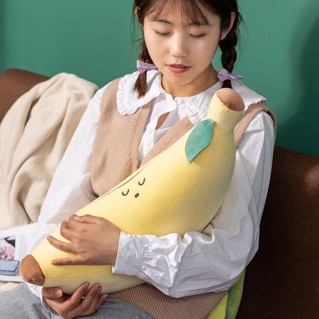 Cute banana plush toy for hugging