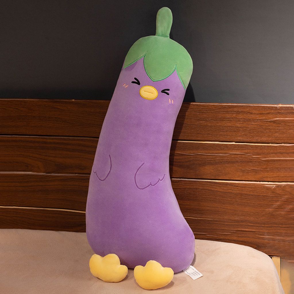 Eggplant chick long plush pillow