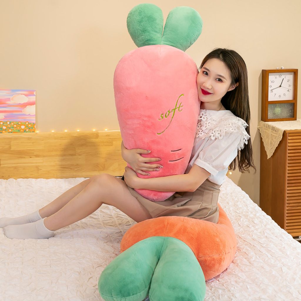 Carrot long plush pillow for hugging