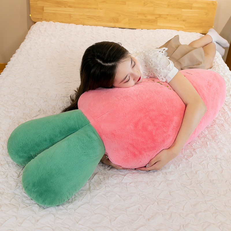 Carrot long plush pillow for hugging and sleeping