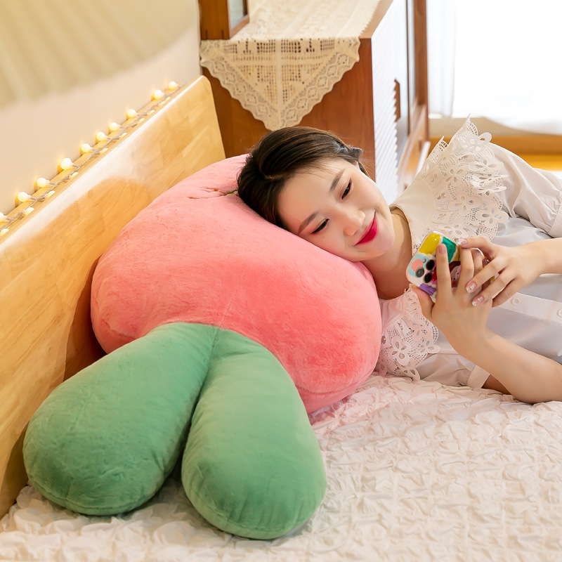 Carrot long plush pillow for sleeping and lounging