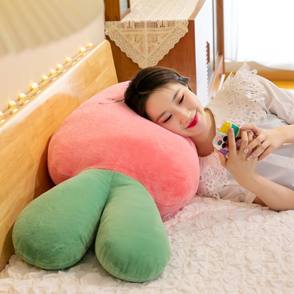 Carrot long plush pillow for sleeping and lounging