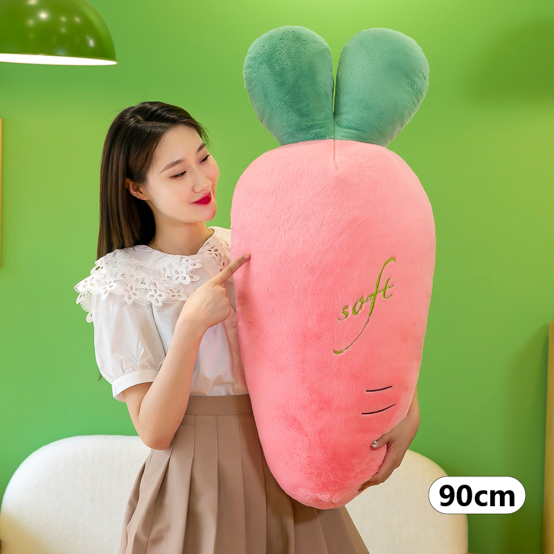 Carrot long plush pillow in 90cm size