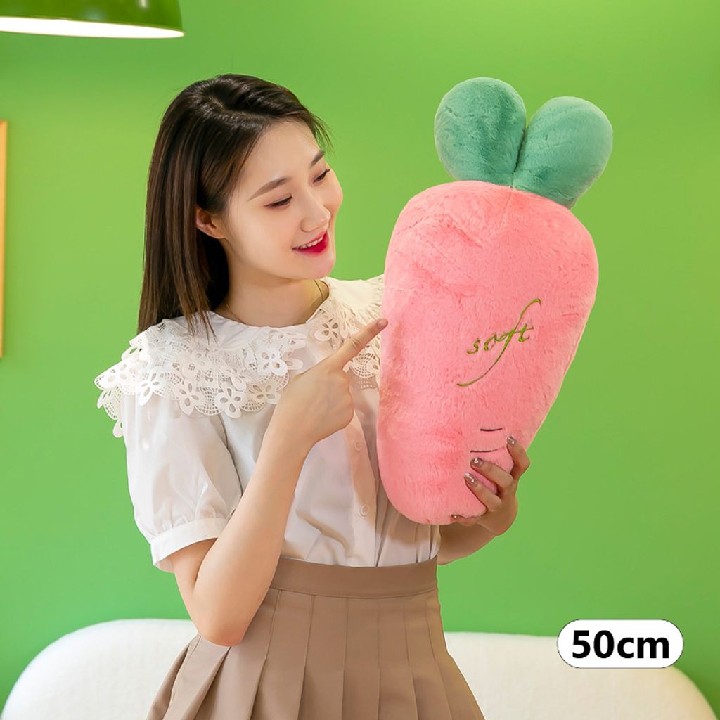 Carrot long plush pillow in 50cm size