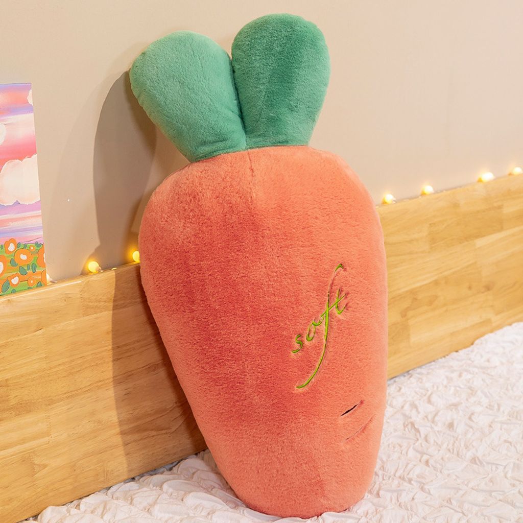 Orange carrot long plush pillow