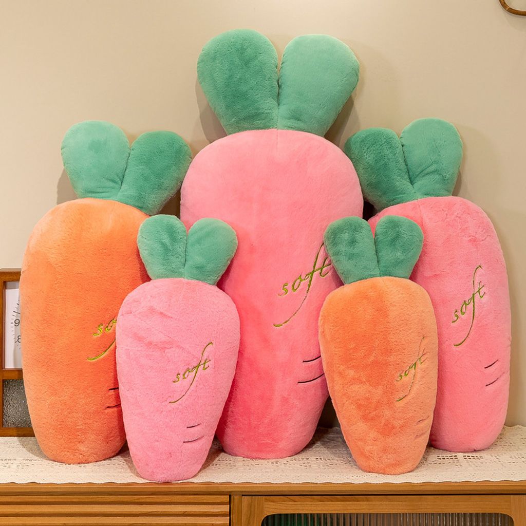 Carrot long plush pillow