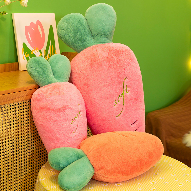 Carrot long plush pillow for home decor