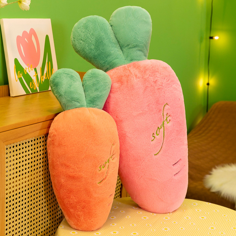 Carrot long plush pillow for home decor