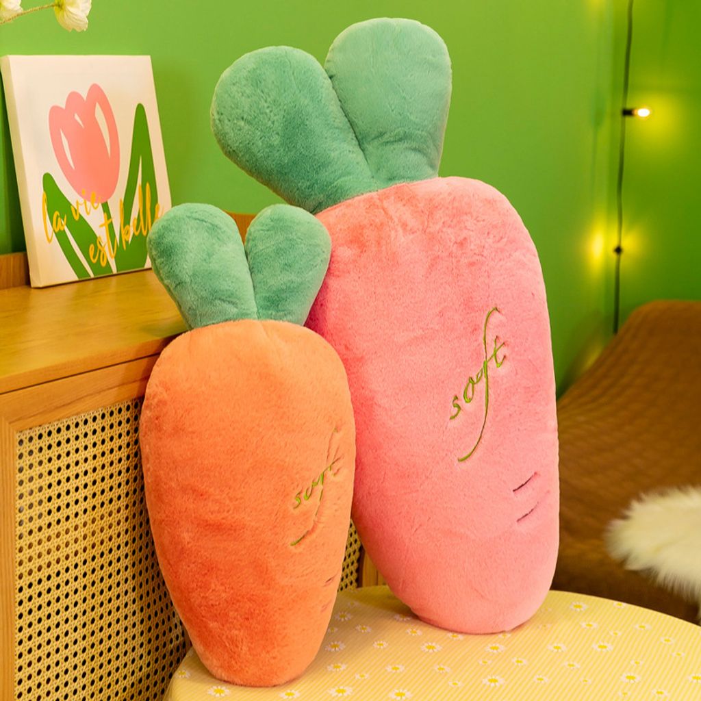 Carrot long plush pillow for home decor