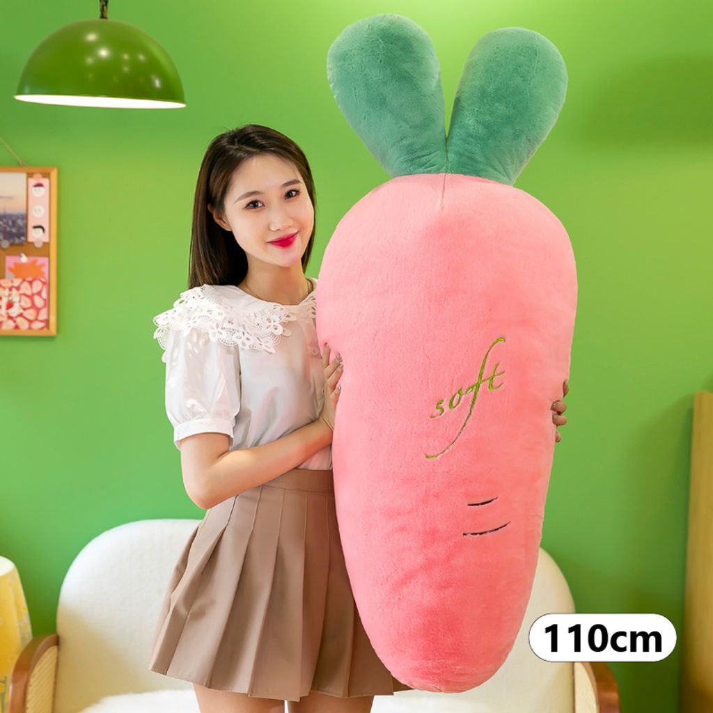 Carrot long plush pillow in 110cm size