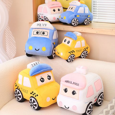 Cartoon car plush toy collection ambulance taxi police car