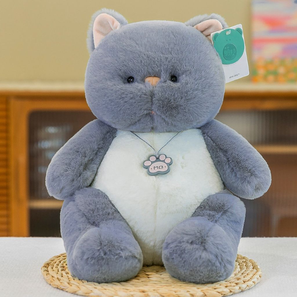 Gray cat plush toy