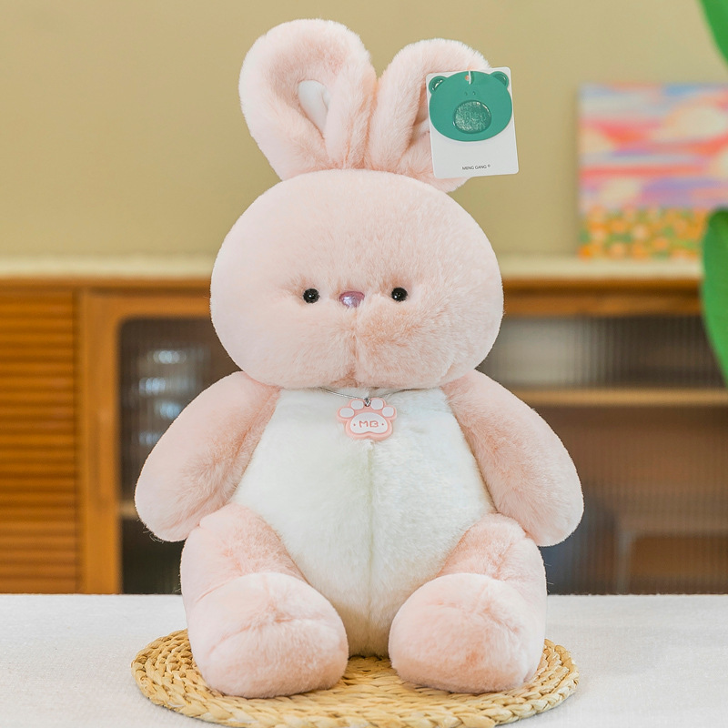 Pink rabbit plush toy