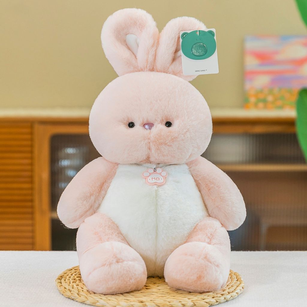 Pink rabbit plush toy