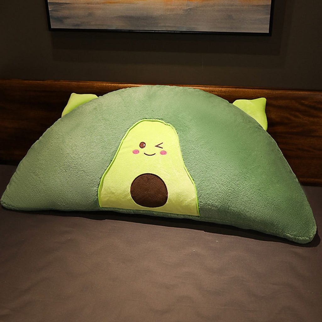 Avocado half fruit plush pillow