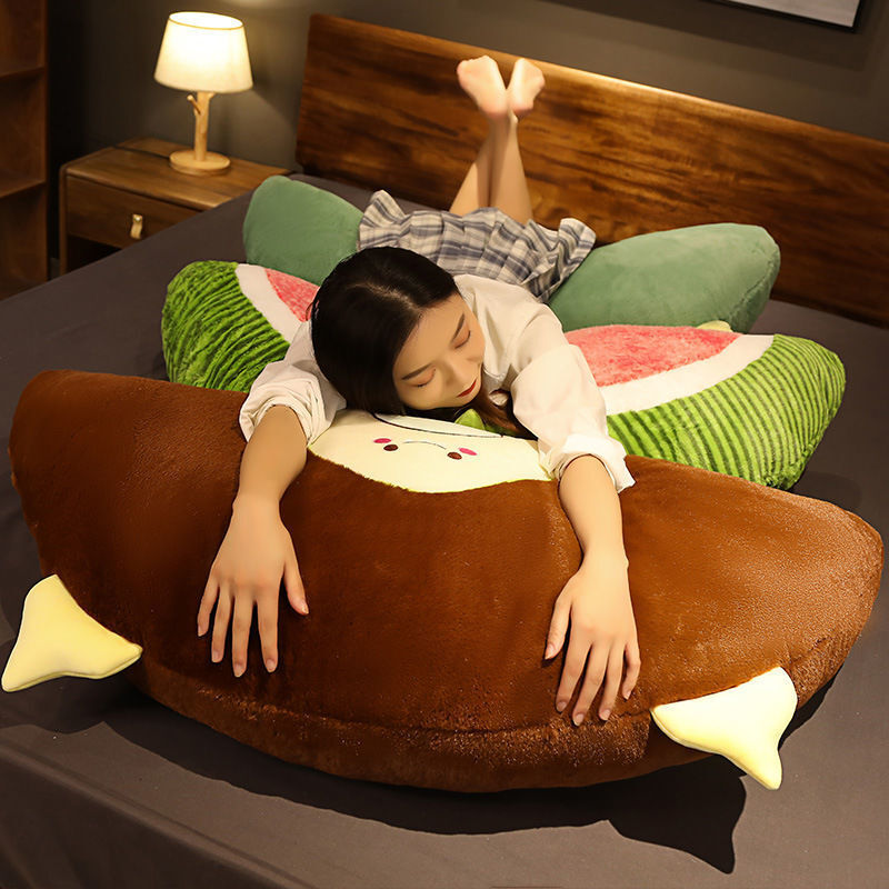 Half fruit plush pillow for hugging and relaxing