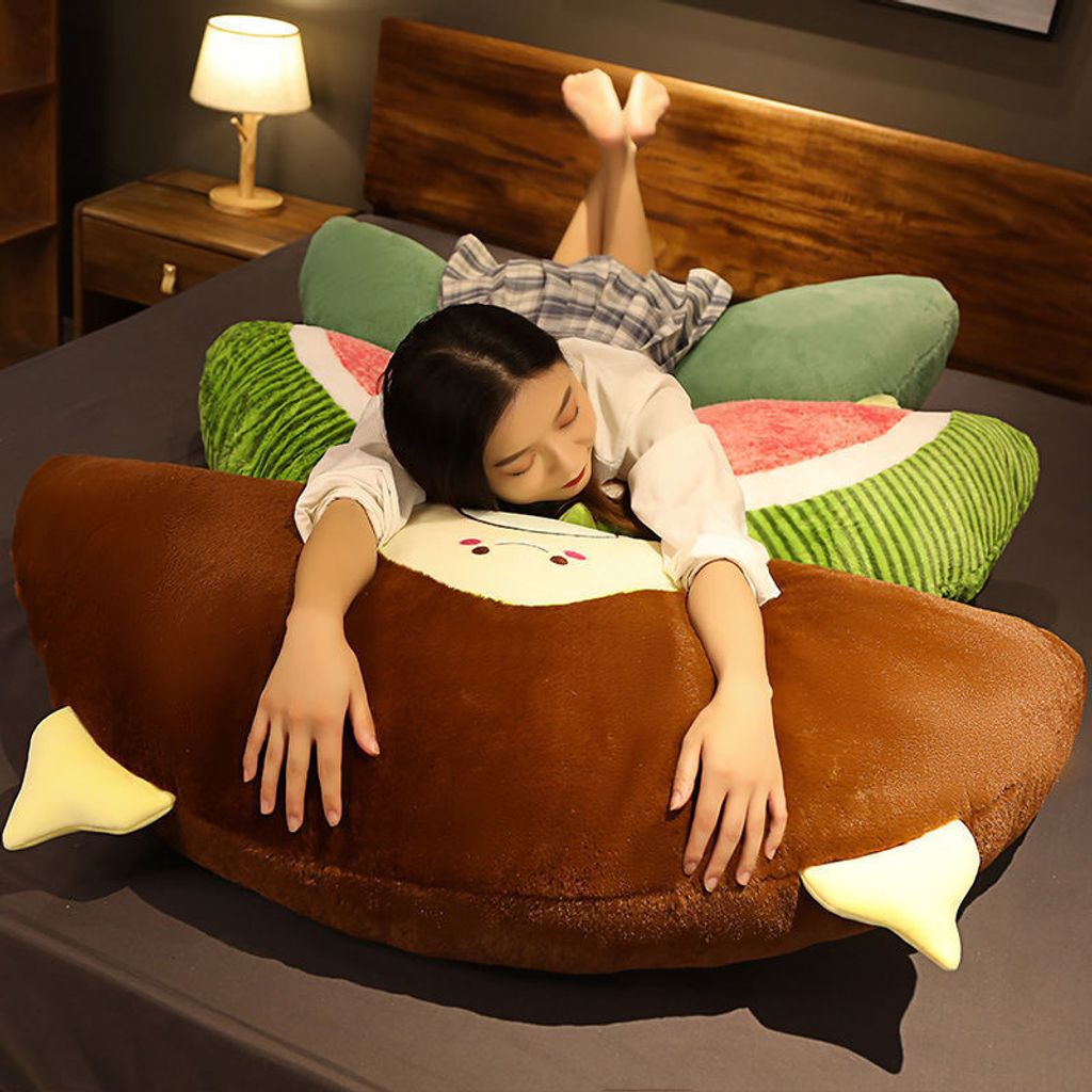 Half fruit plush pillow for hugging and relaxing