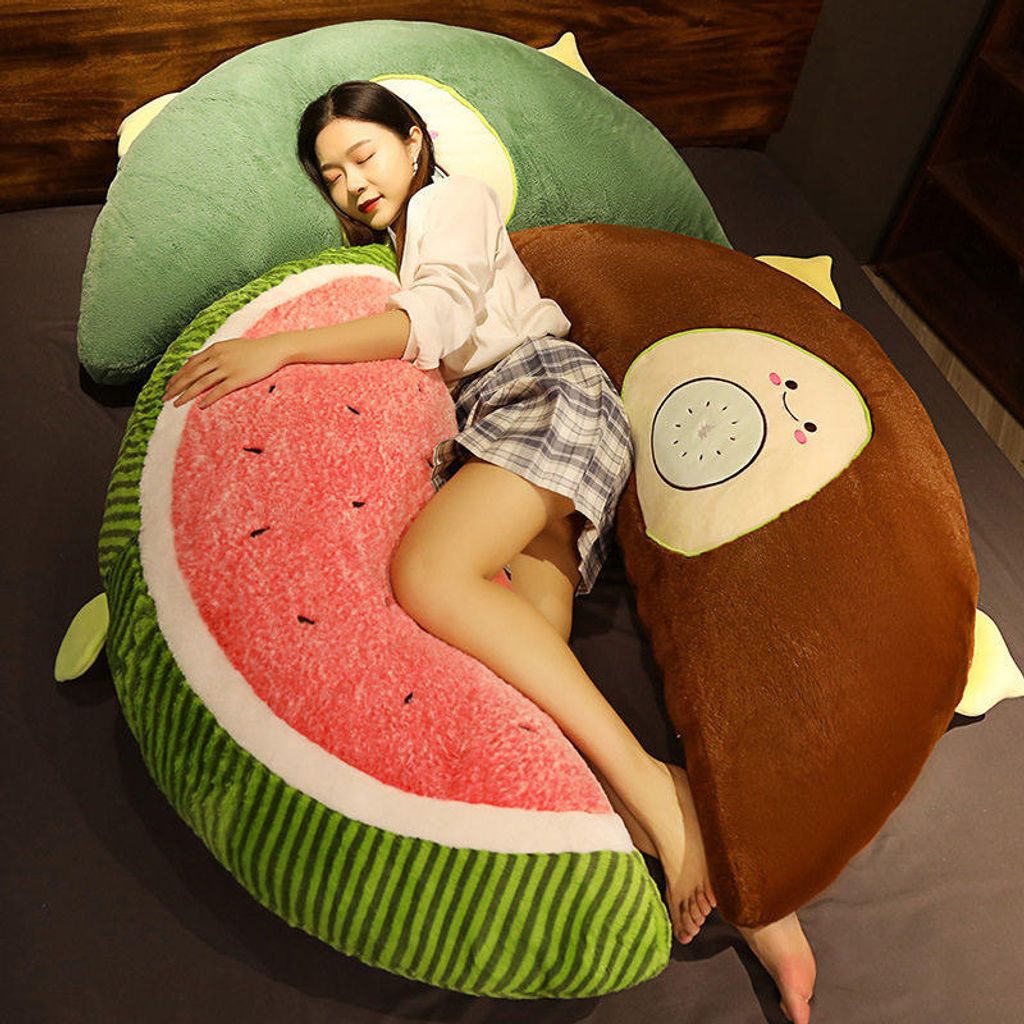 Half fruit plush pillow for sleeping and lounging