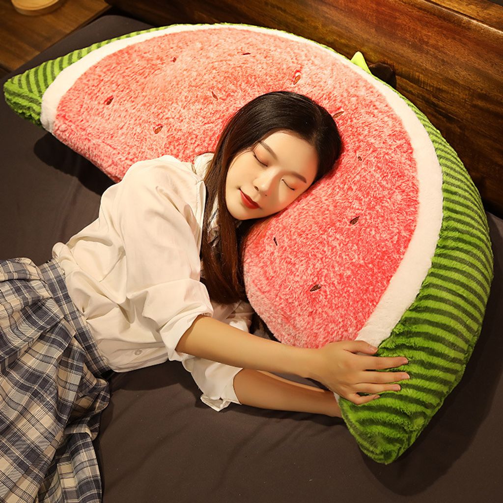 Half fruit plush pillow for hugging and sleeping