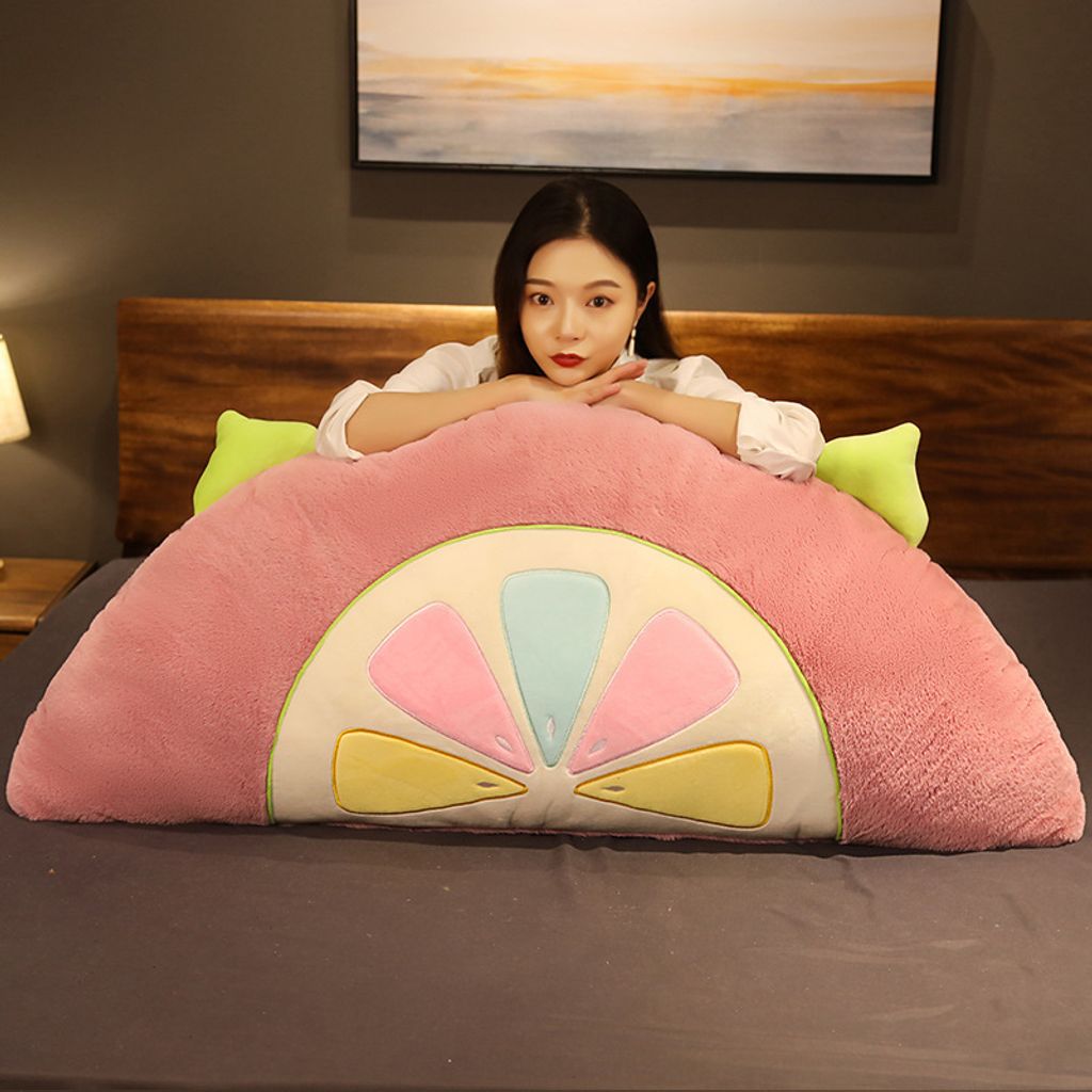 Half fruit plush pillow for hugging and lounging
