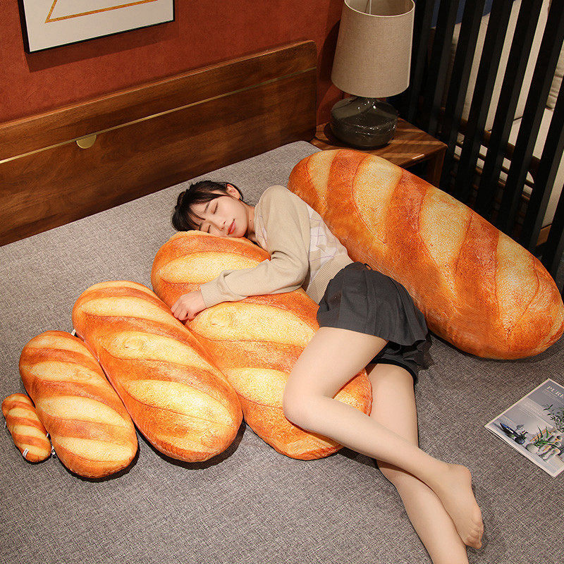 Realistic bread plush pillow for sleeping and comfort
