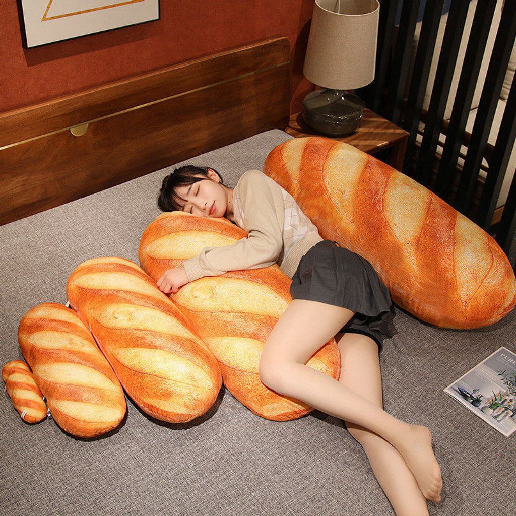 Realistic bread plush pillow for sleeping and comfort
