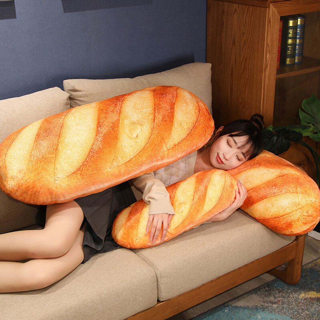 Realistic bread plush pillow for hugging and resting