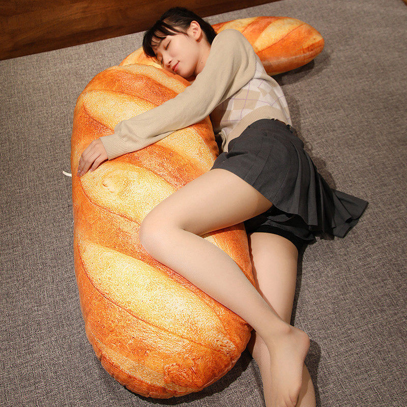 Realistic bread plush pillow for sleeping and comfort