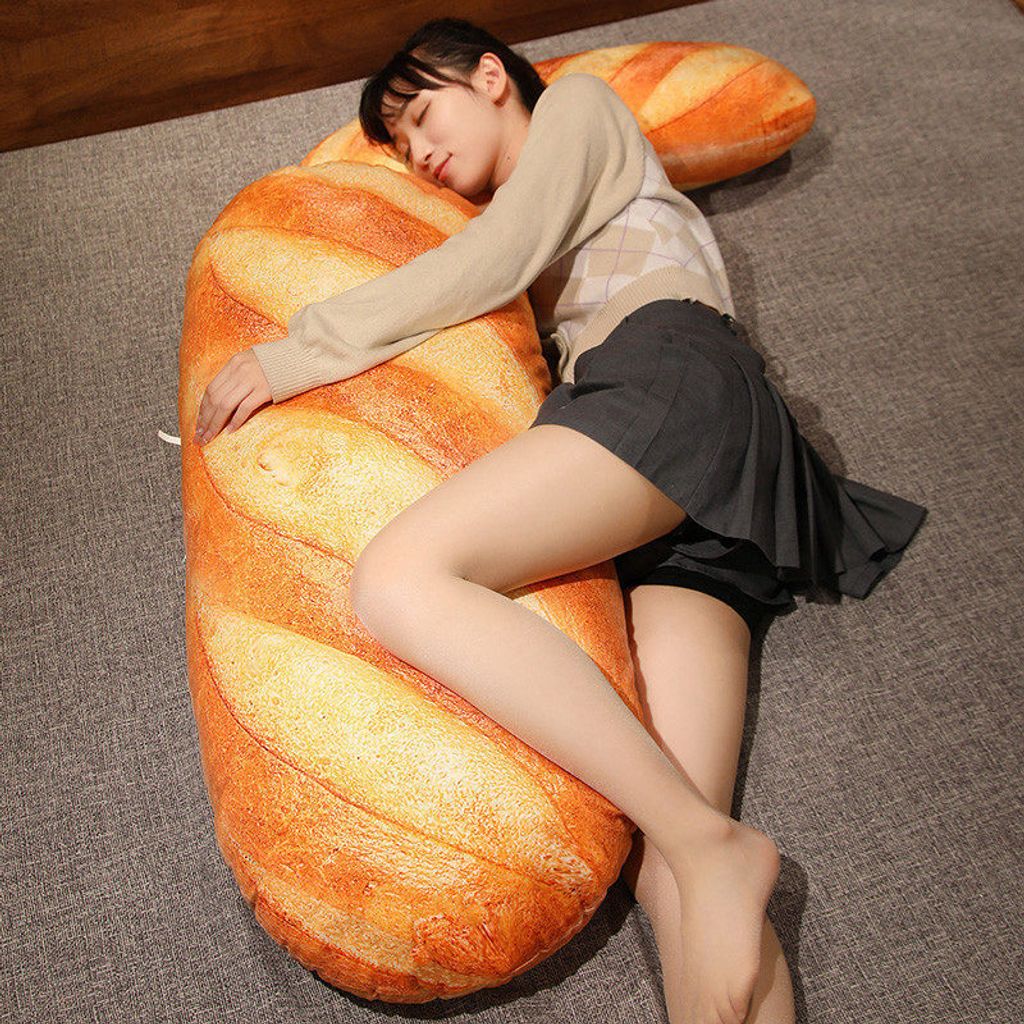 Realistic bread plush pillow for sleeping and comfort