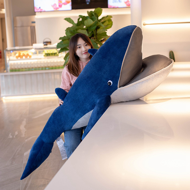 Whale plush pillow for full body hugging