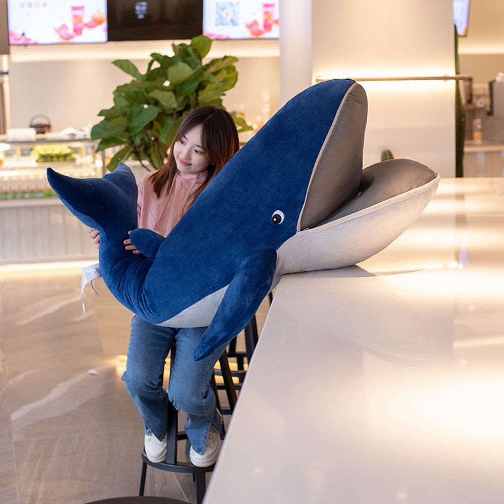 Whale plush pillow