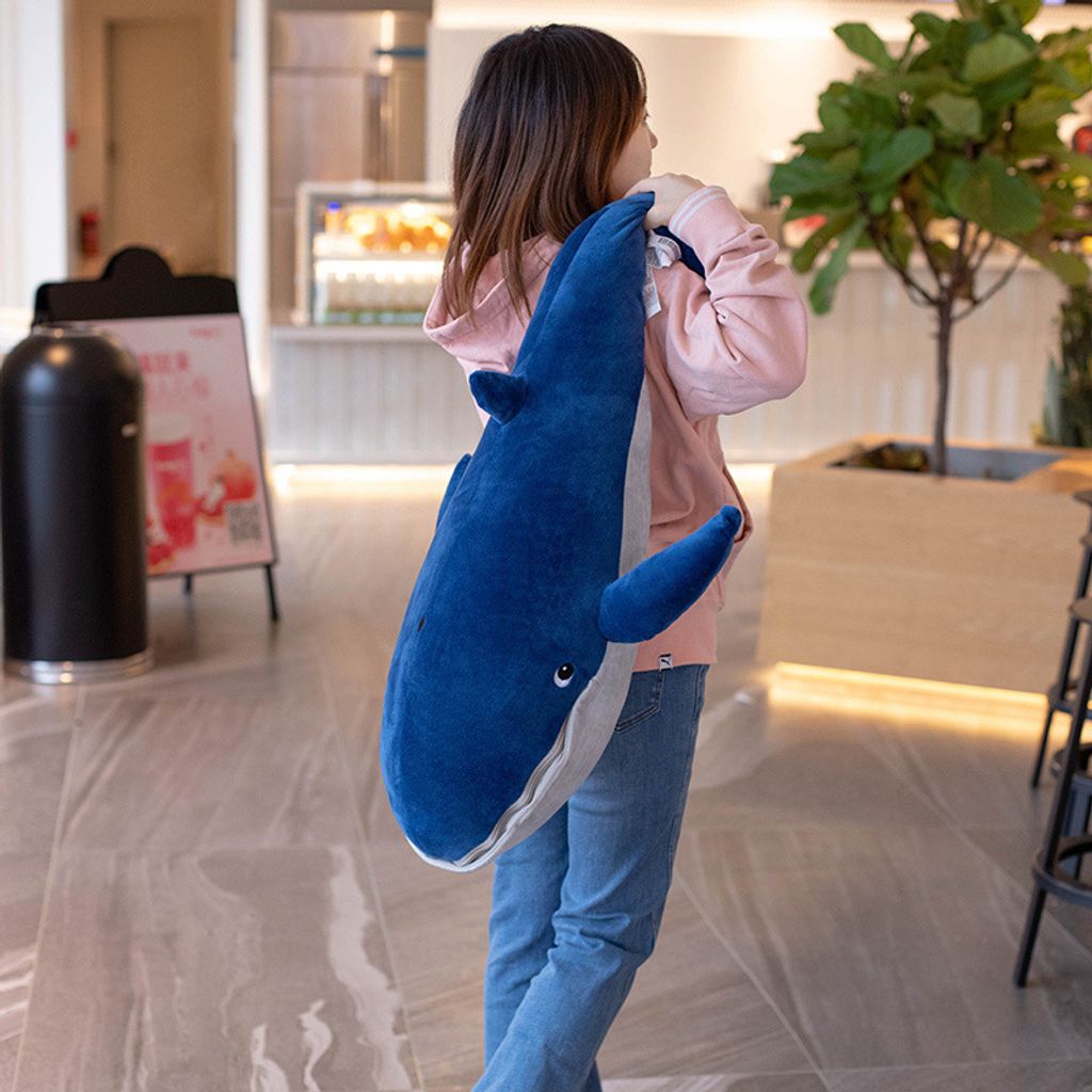 Whale plush pillow