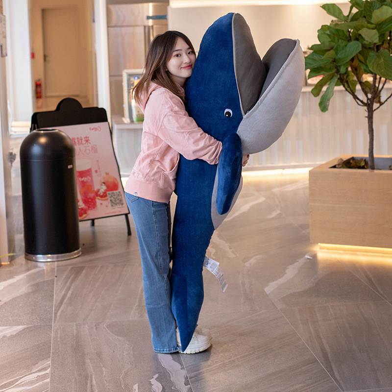 Whale plush pillow for full body hugging