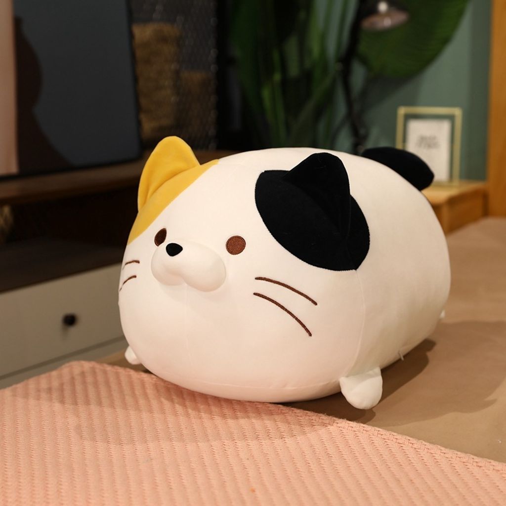 White round cat plush toy