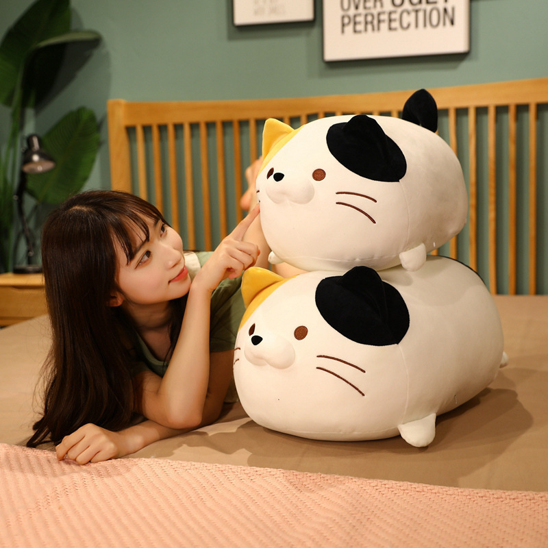 Cute Round Cat Plush Toy for comfort and relaxation