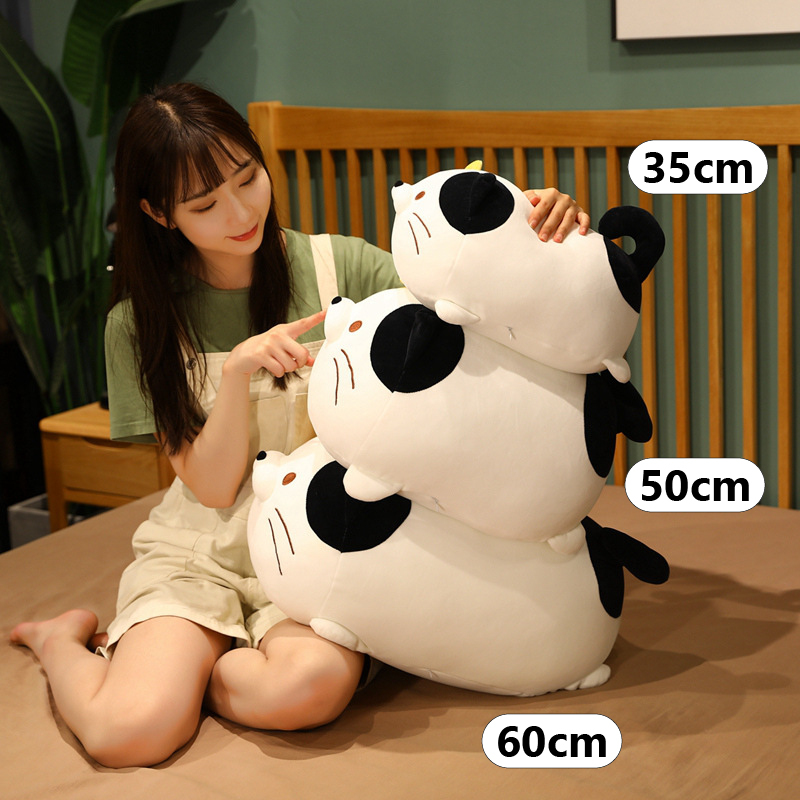 Round cat plush toy size comparison 35cm 50cm 60cm