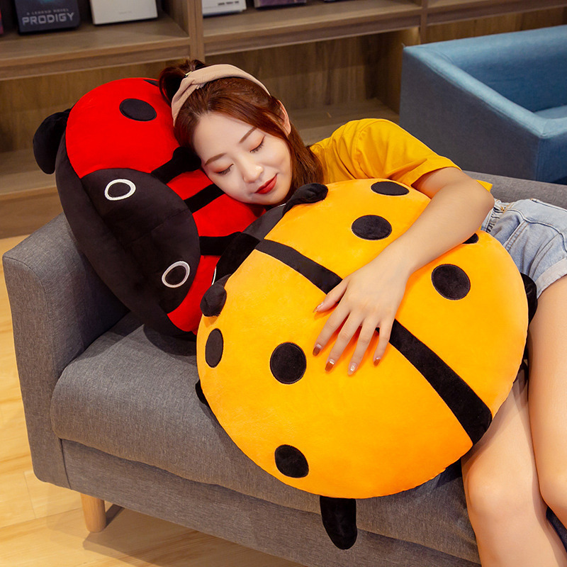 Cute Ladybug Plush Pillow for hugging and lounging