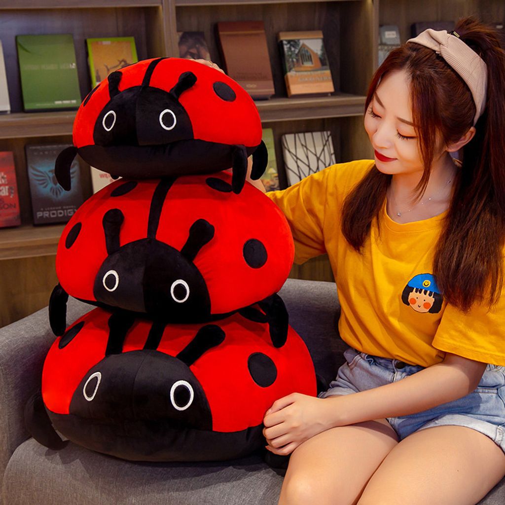 Cute ladybug plush pillow