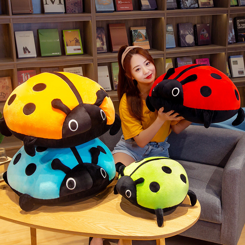 Cute ladybug plush pillow