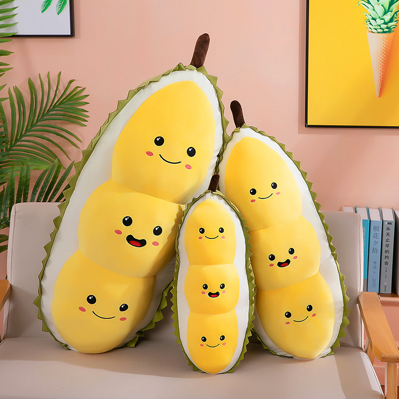 Cute durian plush pillow set in different sizes