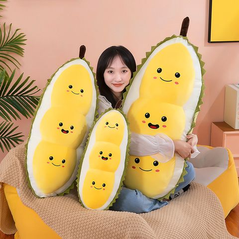 Cute durian plush pillow for hugging and lounging
